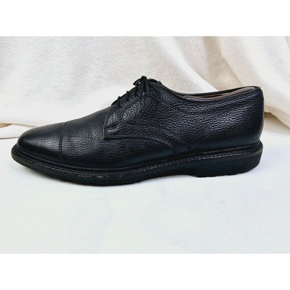 Allen Edmonds Size 11.5B Men Becker Black Pebbled Leather Lace Up Shoes USA Made main image 5